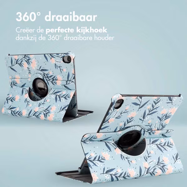 imoshion 360° Draaibare Design Bookcase Apple iPad Air 5 (2022) / Air 4 (2020) - Flowers