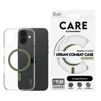 CARE by PanzerGlass Urban Combat Case MagSafe iPhone 16 - Transparant / Groen