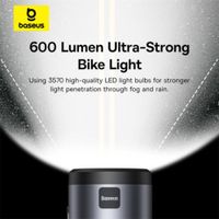 Baseus PrimeTrip 2-in-1 Telefoonhouder Fiets met Fietslamp - Magnetisch - Universeel - Cosmic Black