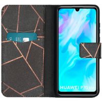 imoshion Design Softcase Bookcase Huawei P30 Lite - Black Graphic