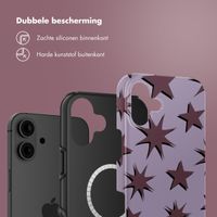 Selencia Vivid Backcover met MagSafe Apple iPhone 16 - Stars Plum Lilac