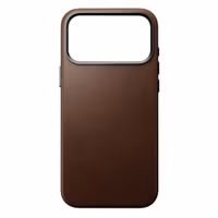 Nomad Traditional Leather Backcover met MagSafe Apple iPhone 17 Pro Max - Bruin