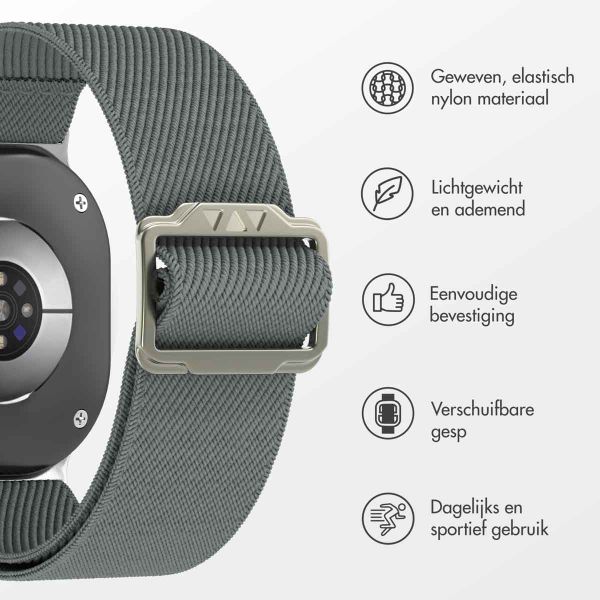 imoshion Elastisch Nylonbandje voor de Samsung Galaxy Watch 8 (Classic) - 40 / 44 / 46mm - Grijs