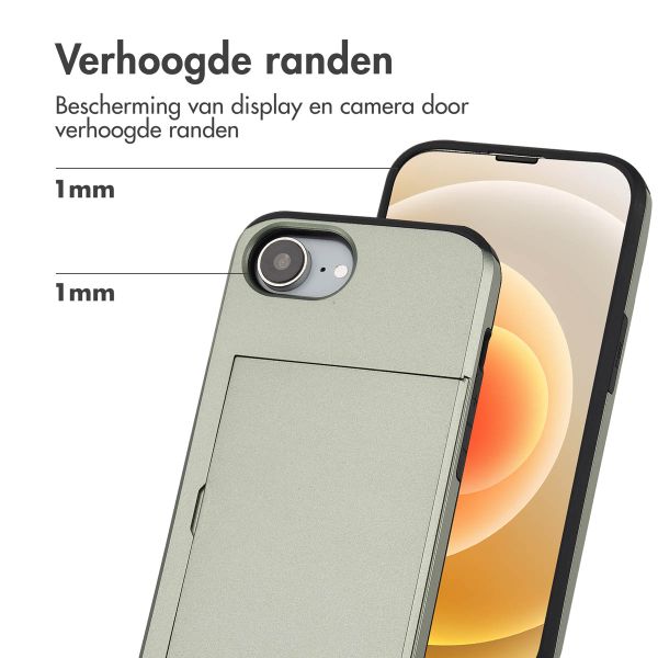 imoshion Backcover met pasjeshouder iPhone 16e - Groen