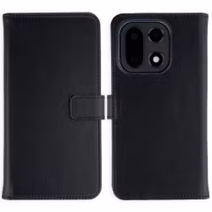 Selencia Echt Leren Bookcase OnePlus 15 - Zwart