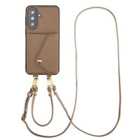 Selencia Sera Phone Case with Cord and Envelope Card Holder Samsung Galaxy A37 (5G) - Taupe