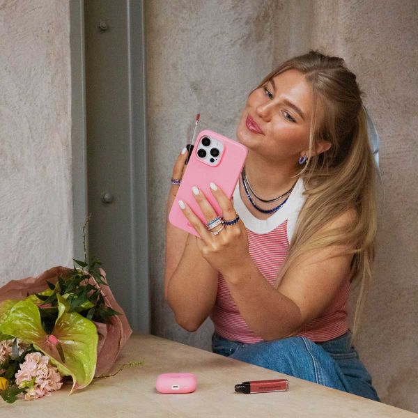 Holdit Silicone Case Apple iPhone 15 Pro Max - Rouge Pink