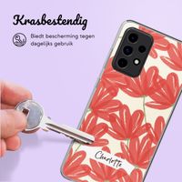 Gepersonaliseerd hoesje met bloemen Samsung Galaxy A52(s) (5G/4G) - Transparant