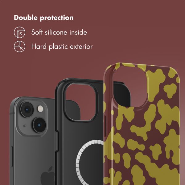 Selencia Vivid Back Cover with MagSafe Apple iPhone 14 - Moo'd Olive Dust