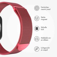 imoshion Milanees magnetisch bandje Apple Watch Series 1 - 9 / SE (38/40/41 mm) | Series 10 / 11 (42 mm) - Maat M - Rood