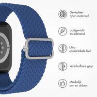 imoshion Nylon geweven bandje Apple Watch Series 1 t/m 11 / SE / Ultra (44/45/46/49 mm) - Donkerblauw