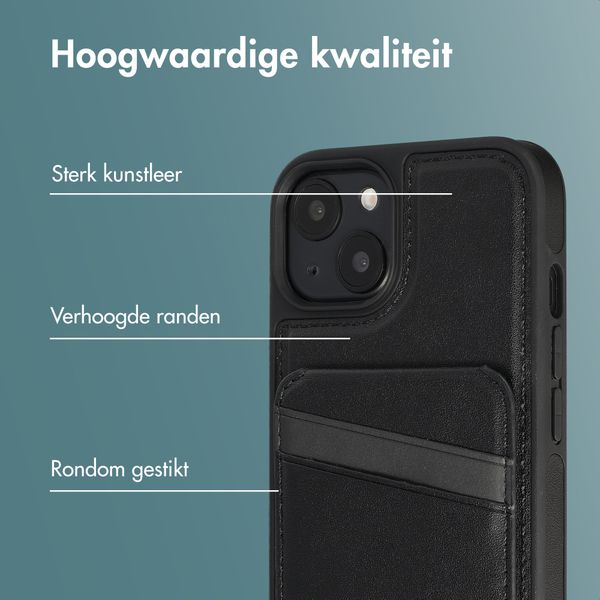 imoshion Backcover met kaarthouder en stand Apple iPhone 15 - Zwart