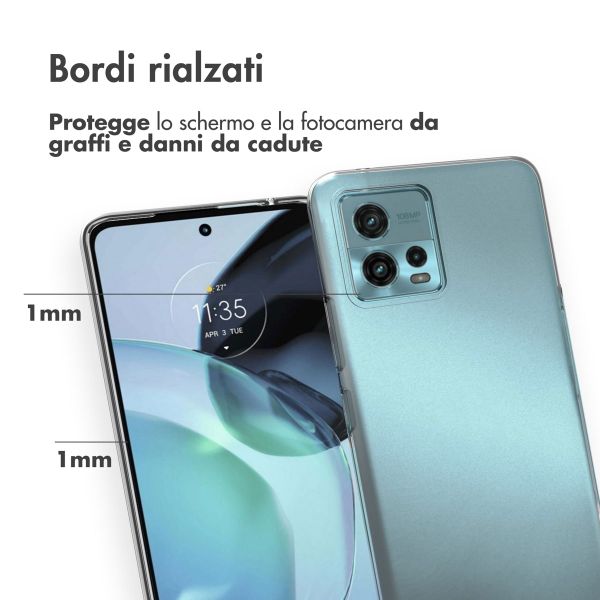 Accezz Clear Backcover Motorola Moto G72 - Transparant