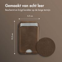 Accezz Vintage Leather MagSafe Kaarthouder met Standaard - Rustic Brown