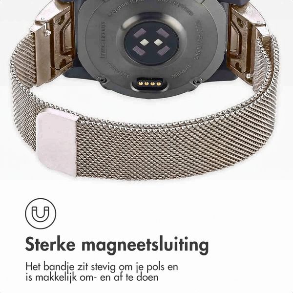 imoshion QuickFit® Milanees bandje  - Garmin 20 mm aansluiting - Maat L/XL - Starlight