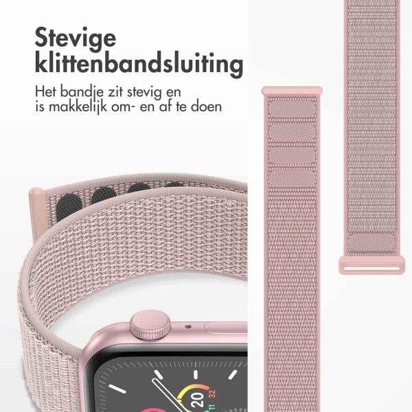 imoshion Nylon bandje Apple Watch Series 1 t/m 11 / SE / Ultra (44/45/46/49 mm) - Light Pink