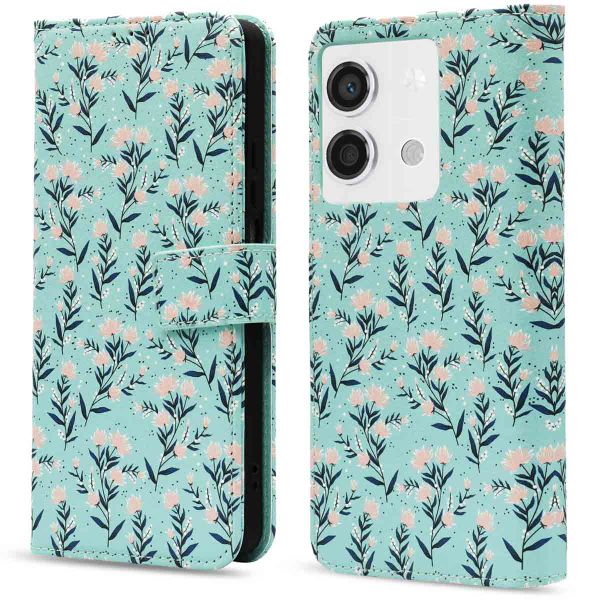 imoshion Design Bookcase Xiaomi Redmi Note 13 (5G) - Blue Flowers