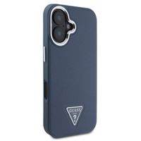 Guess Grained Triangle Case MagSafe Apple iPhone 16 - Blue