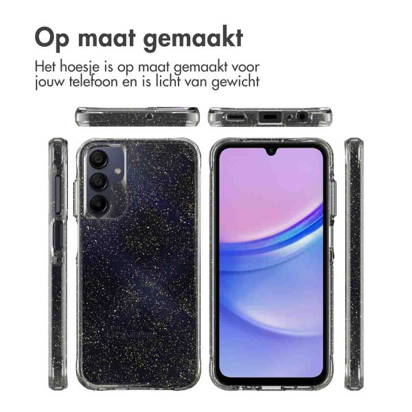 imoshion Clear Glitter Backcover Samsung Galaxy A15 (5G/4G) - Goud