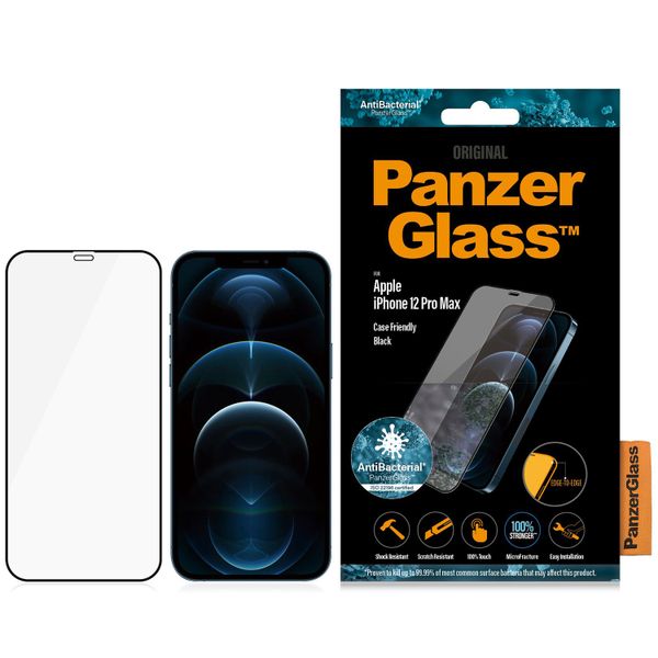 PanzerGlass Case Friendly Screenprotector Apple iPhone 12 Pro Max - Zwart