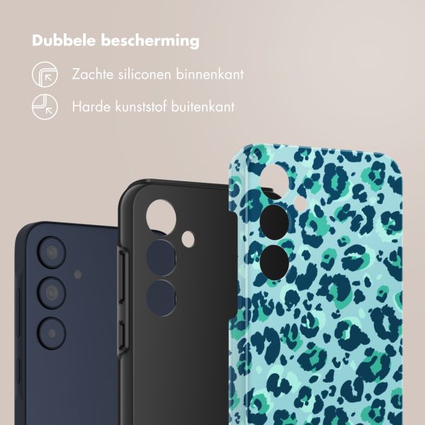 Selencia Vivid Tough Backcover Samsung Galaxy A35 - Wild Spots Light Blue