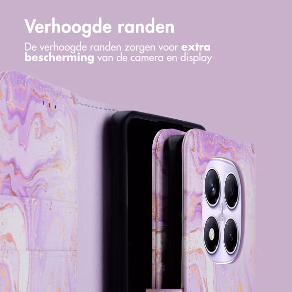 imoshion Design Bookcase Xiaomi Redmi Note 14 Pro (4G) - Purple Marble