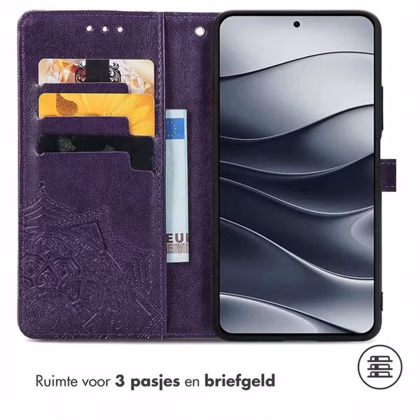 imoshion Mandala Bookcase Xiaomi Redmi Note 14 (5G) - Paars