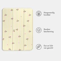 imoshion Design Trifold Bookcase Apple iPad 9 (2021) 10.2 inch / iPad 8 (2020) 10.2 inch / iPad 7 (2019) 10.2 inch - Garden Stripes