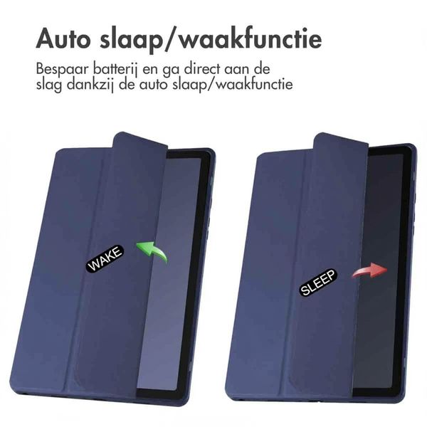 imoshion Trifold Hardcase Bookcase Samsung Galaxy Tab A9 Plus - Donkerblauw