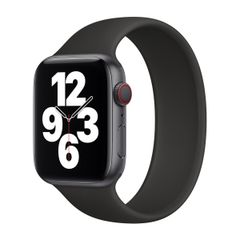 Apple Siliconen solobandje Apple Watch | 38/40/41/42 mm - Maat 5 - Black
