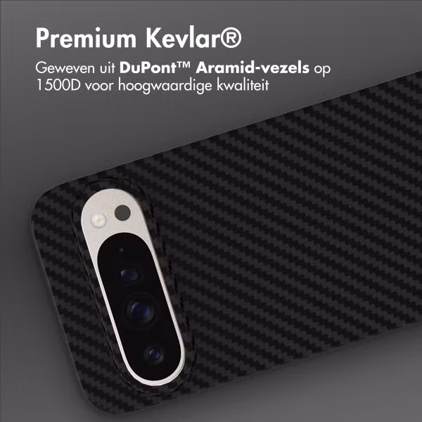 Accezz MagSafe Kevlar Backcover Google Pixel 9 / 9 Pro - Zwart