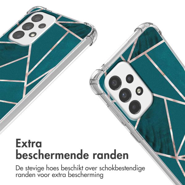 imoshion Design hoesje met koord Samsung Galaxy A33 - Petrol Green Graphic