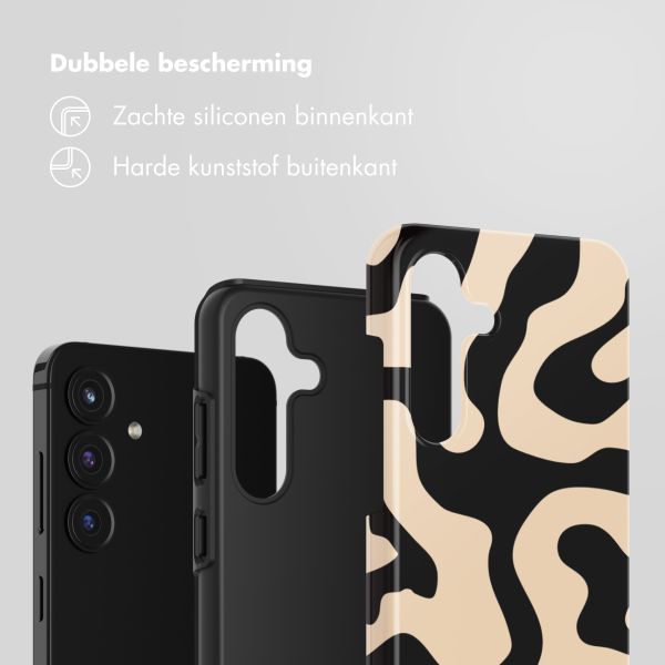 Selencia Vivid Backcover Samsung Galaxy S25 FE - Art Wave Black