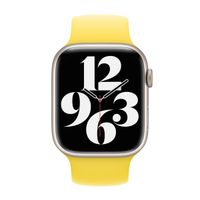 Apple Siliconen solobandje Apple Watch | 44/45/46/49 mm - Maat 10 - Canary Yellow
