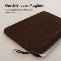 Selencia Teddy Laptop hoes 13-14 inch - Laptopsleeve - Choco Brown