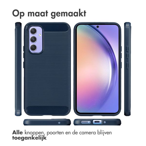 imoshion Brushed Backcover Samsung Galaxy A54 (5G) - Donkerblauw