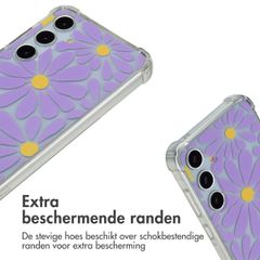 imoshion Design hoesje met koord Samsung Galaxy A55 - Tropical Violet Flowers Connect