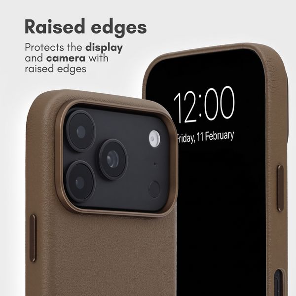 Accezz 2-in-1 Leather Bookcase with MagSafe Apple iPhone 18 Pro Max / 17 Pro Max - Coffee Brown