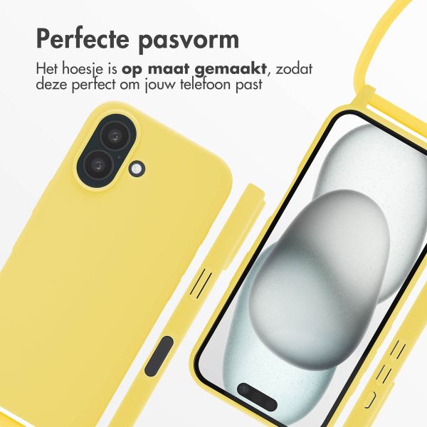 imoshion Siliconen hoesje met koord Apple iPhone 16 - Geel
