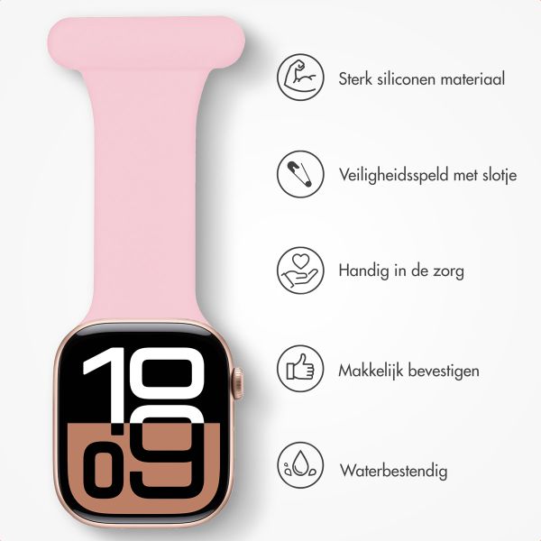 imoshion Verpleegkundige siliconenband Apple Watch Series 1 t/m 9 / SE (38/40/41 mm) | Series 10 / 11 (42 mm) - Roze