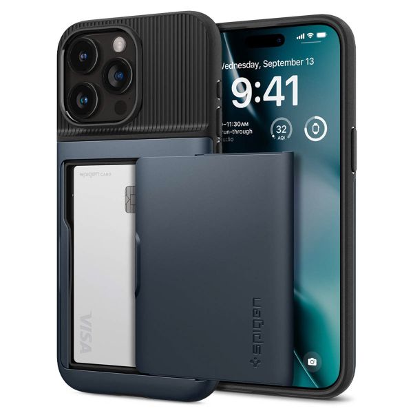 Spigen Slim Armor CS Backcover iPhone 15 Pro Max - Metal Slate