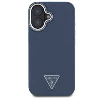 Guess Grained Triangle Case MagSafe Apple iPhone 16 - Blue