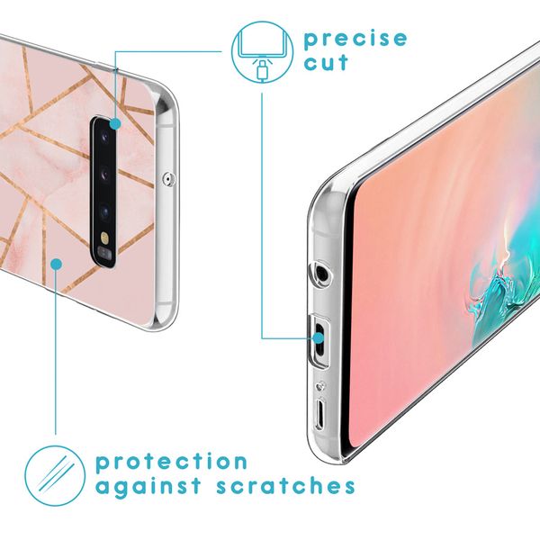 imoshion Design hoesje Samsung Galaxy S10 - Grafisch Koper / Roze