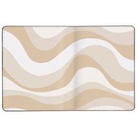 Selencia Paspoorthoes - Kunstleren cover voor je paspoort - Desert Waves Beige