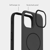 imoshion Colour Back Cover with Thin MagSafe Ring Apple iPhone 15 - Black