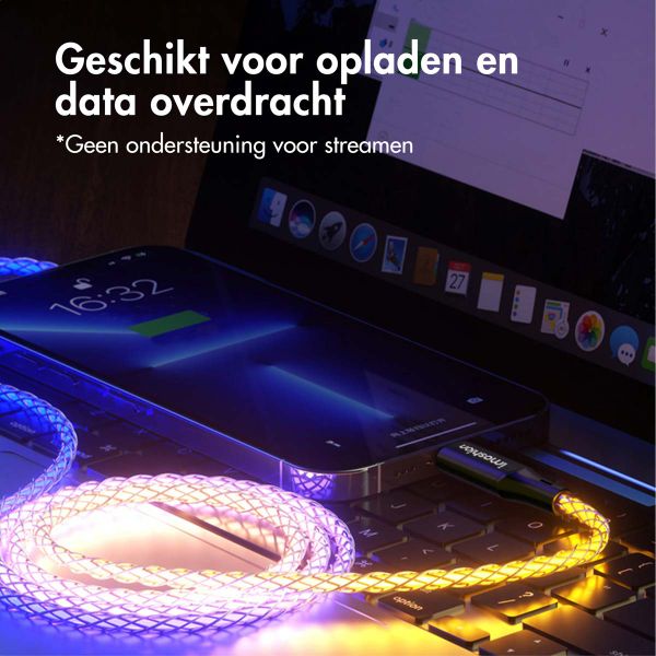 imoshion Lichtgevende Snellaadkabel RGB - USB-A naar USB-C kabel - 1 meter