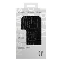 iDeal of Sweden Magnet Wallet+ Bookcase Apple iPhone 18 Pro Max / 17 Pro Max - Black Croco