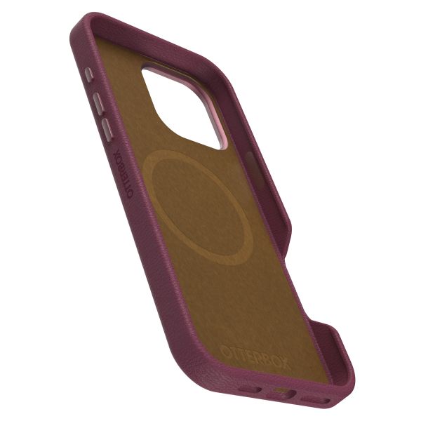 OtterBox Symmetry Cactus leren Backcover met MagSafe Apple iPhone 16 Pro Max - Maroon Bells