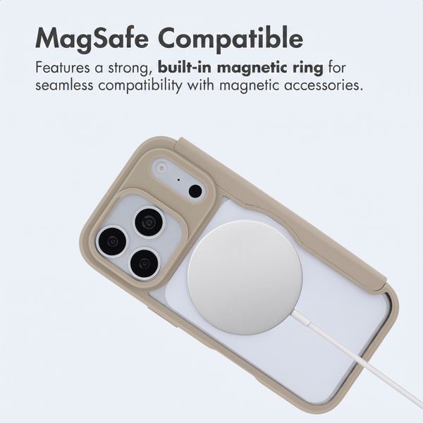 imoshion Transparent Wallet Case with MagSafe Apple iPhone 18 Pro Max / 17 Pro Max - Beige