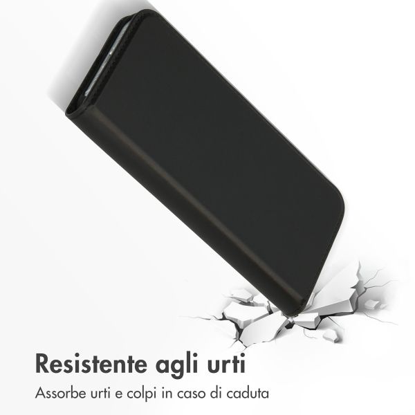 Accezz Premium Leather Slim Bookcase Apple iPhone 13 Pro - Zwart